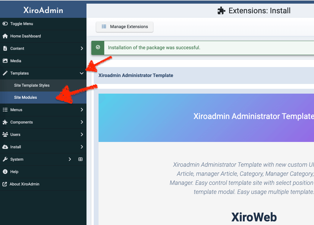 Quản lý Modules Joomla 5